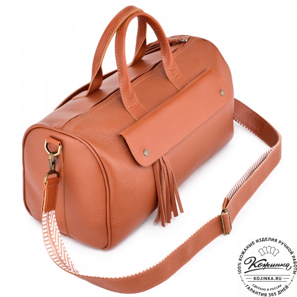 Женская кожаная сумка "Византия" (рыжая). фото 1